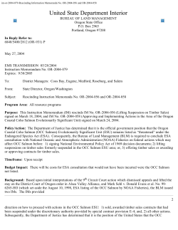 Rescinding Instruction Memoranda No. OR-2004-056 and OR-2004-258