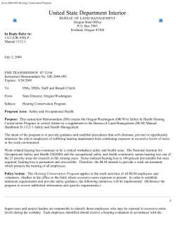 Hearing Conservation Program