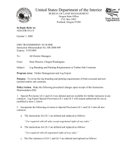 Log Branding and Painting Requirements in Timber Sale Contracts