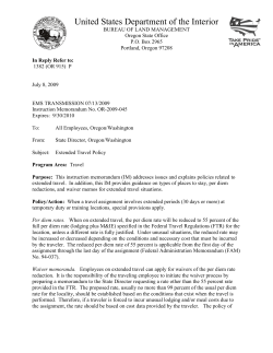 Extended Travel Policy