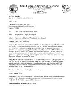 Easements and Rights-of-Way Spatial Data Standard