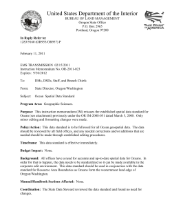 Ocean Spatial Data Standard