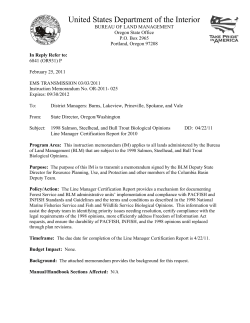 1998 Salmon, Steelhead, and Bull Trout Biological Opinions Line Manager Certification Report for 2010