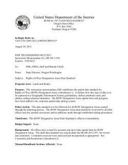 Rights-of-Way Designation Areas Data Standard