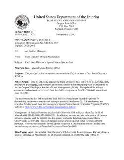 Final State Director's Special Status Species List