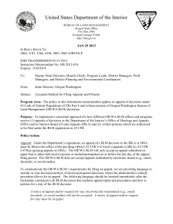 Accepted Method for Filing Appeals and Protests