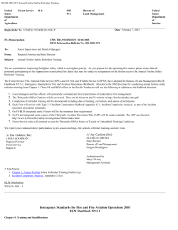 Annual Fireline Safety Refresher Training