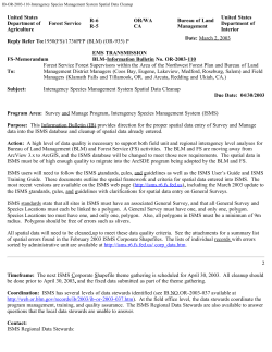 Survey and Manage Program, Interagency Species Management System