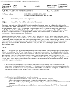 National Fire Plan and Fire and Aviation Management
