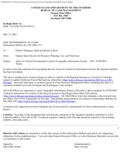 Areas of Critical Environmental Concern Geographic Information System Theme