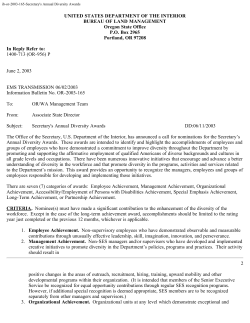 Secretary's Annual Diversity Awards