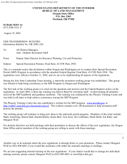 Special Recreation Permits; Final Rule; 43 CFR Parts 2930