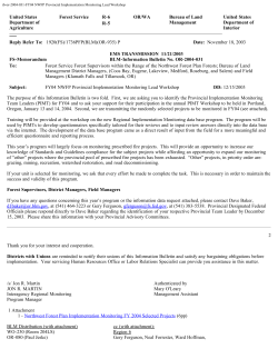 FY04 NWFP Provincial Implementation Monitoring Lead Workshop