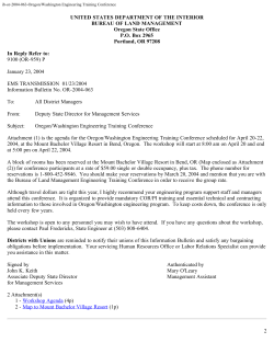 Oregon/Washington Engineering Training Conference