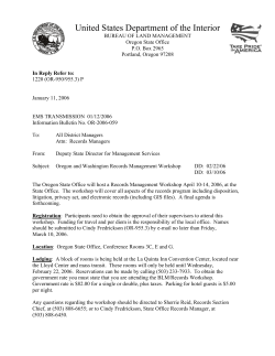 Oregon and Washington Records Management Workshop