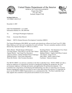 OR/WA Human Resource Development Committee (HRDC)
