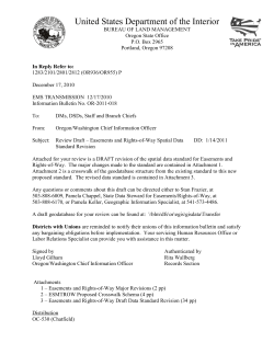 Review Draft - Easements and Rights-of-Way Spatial Data Standard Revision