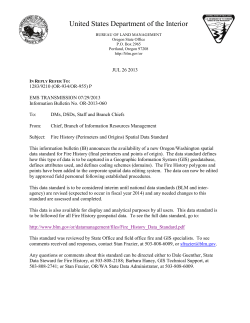 Fire History (Perimeters and Origins) Spatial Data Standard