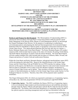 BLM-OR930-1306 MOU between Harney Soil and Water Conservation District and the USDOI BLM Oregon State Office