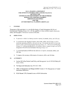 BLM-OR955-1531 MOU between USDOI BLM Oregon State Office and the Environmental Planning Group, LLC