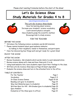 Study Guide - Let's Go Science