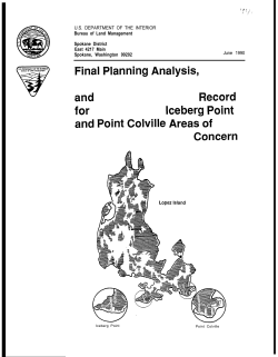 Iceberg and Point Colville ACEC Designation DR/EA (1990)