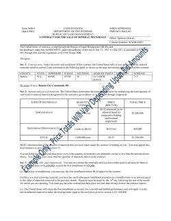 Example Contract for Mineral Material Sale