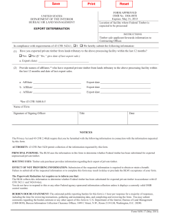 Form 5450-17: Export Determination