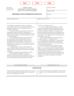 Form 5430-11: Independent Price Determination Certificate