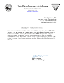 Dutch Treat Prospectus Correction Notice