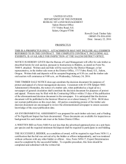 Rowell Creek Timber Sale