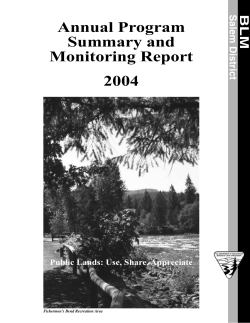 Annual Program Sumary FY 2004