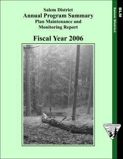 Annual Program Sumary FY 2006