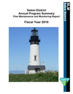 Annual Program Sumary FY 2010