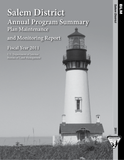 Annual Program Sumary FY 2011