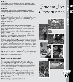 Student Job Opportunities >>