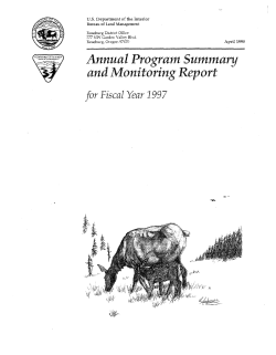 Annual Program Summary and Monitoring Report Fiscal Year 1997