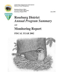 Annual Program Summary and Monitoring Report Fiscal Year 2002