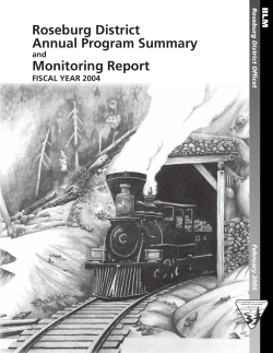 Annual Program Summary and Monitoring Report Fiscal Year 2004