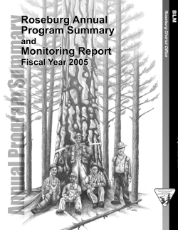 Annual Program Summary and Monitoring Report Fiscal Year 2005