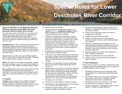 Lower Deschutes River Special Rules
