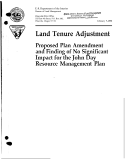 John Day RMP Amendment/Decision Record (1995)