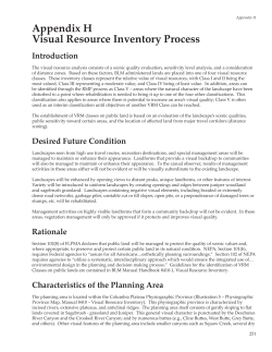 H: Visual Resource Inventory Process