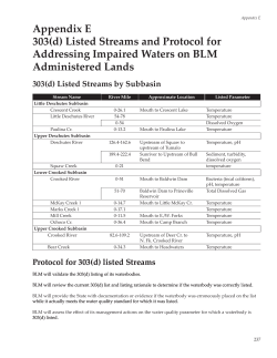 E: 303(d) Listed Streams