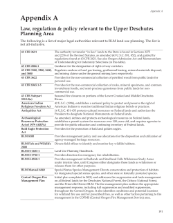 A: Laws, regulation, policy relevant to RMP