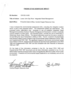 Lower John Day River Intergrated Weed (Initiative) Mangement (1996)