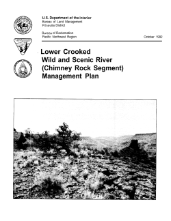 Lower Crooked (Chimney Rock) Wild & Scenic River Plan (1992)