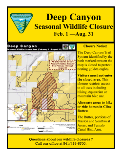 Deep Canyon - Closed Feb. 1 - August 31