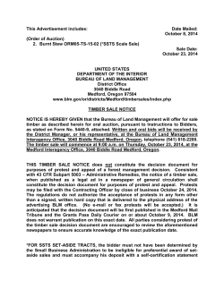 Burnt Stew Timber Sale