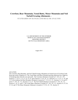 Crowfoot, Bear Mountain, Vestal Butte, Moser Mountain, and Neil Tarbell Allotments Rangeland Health Analysis